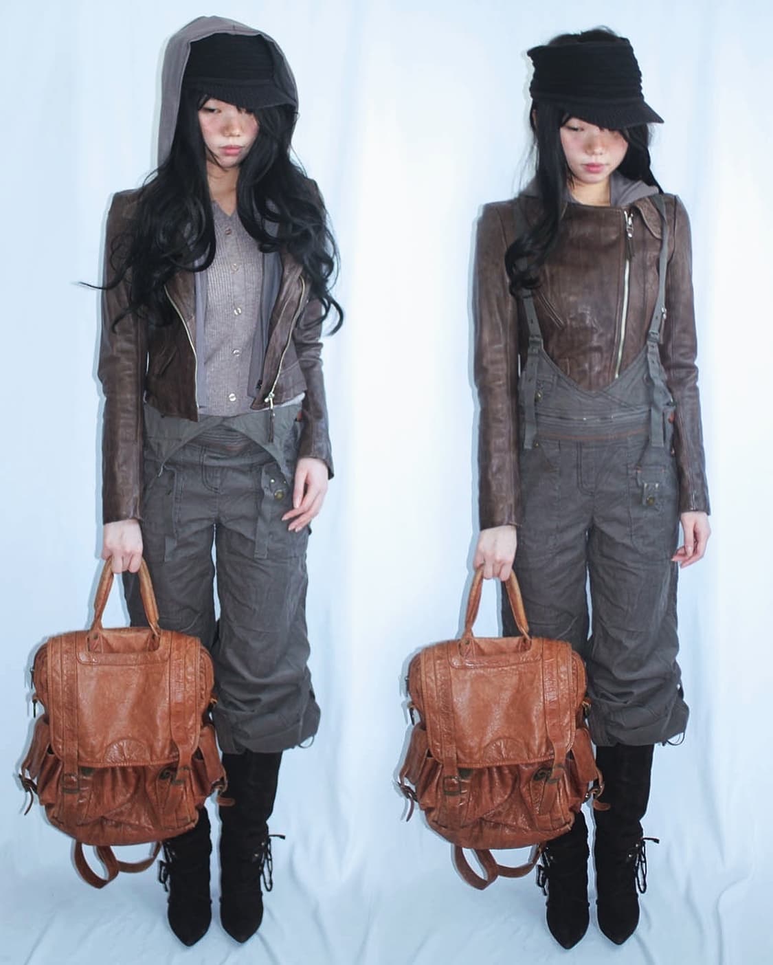 Reddish-brown leather 3way back 상품이미지7