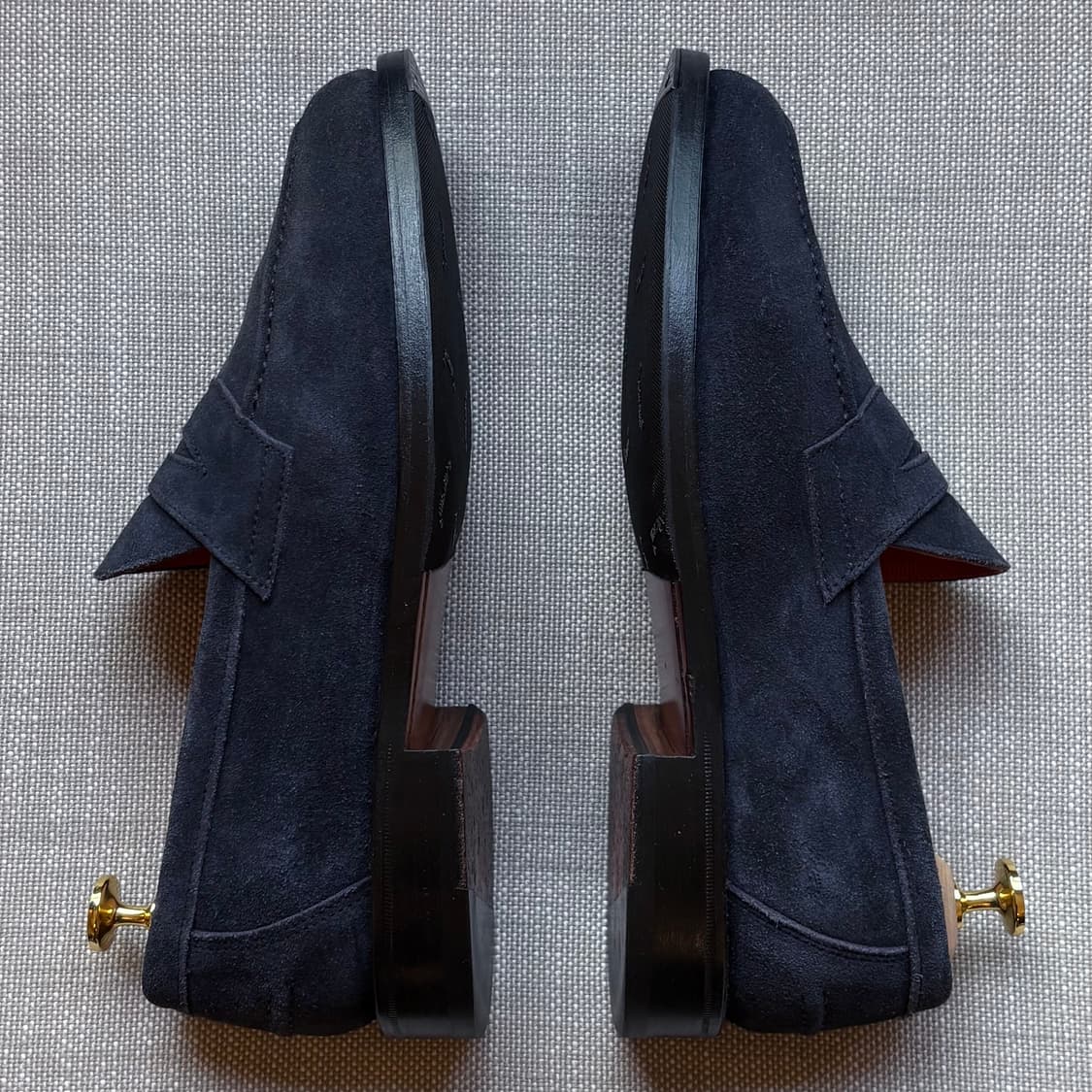 [UK7/260] 영국 Sanders 네이비 스웨이드 페니로퍼 상품이미지5