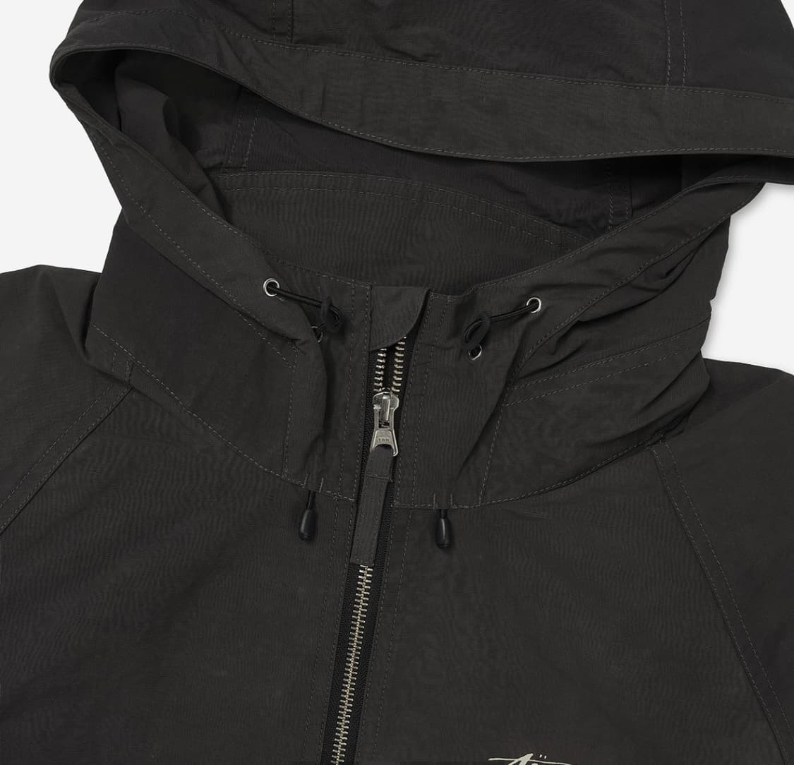 M) 스투시 웨이브 다이 비치 쉘 자켓 블랙 바람막이 후드 집업 상품이미지3