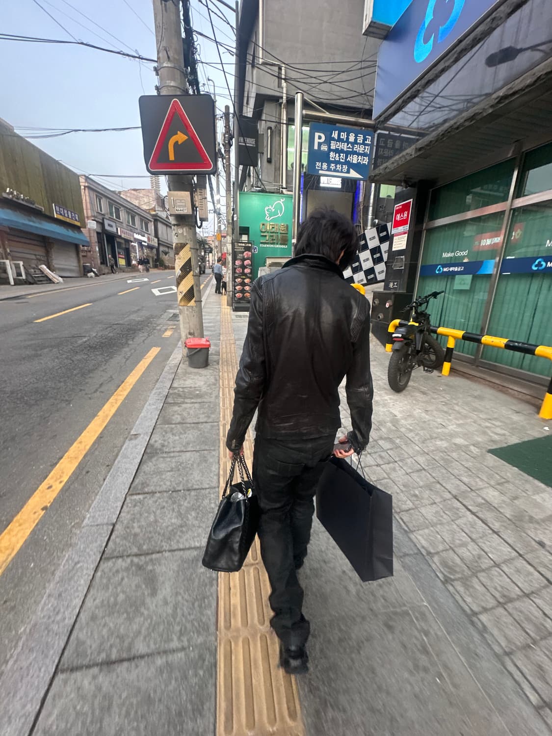 빈티지 램스킨 레더 하이넥 자켓 상품이미지2