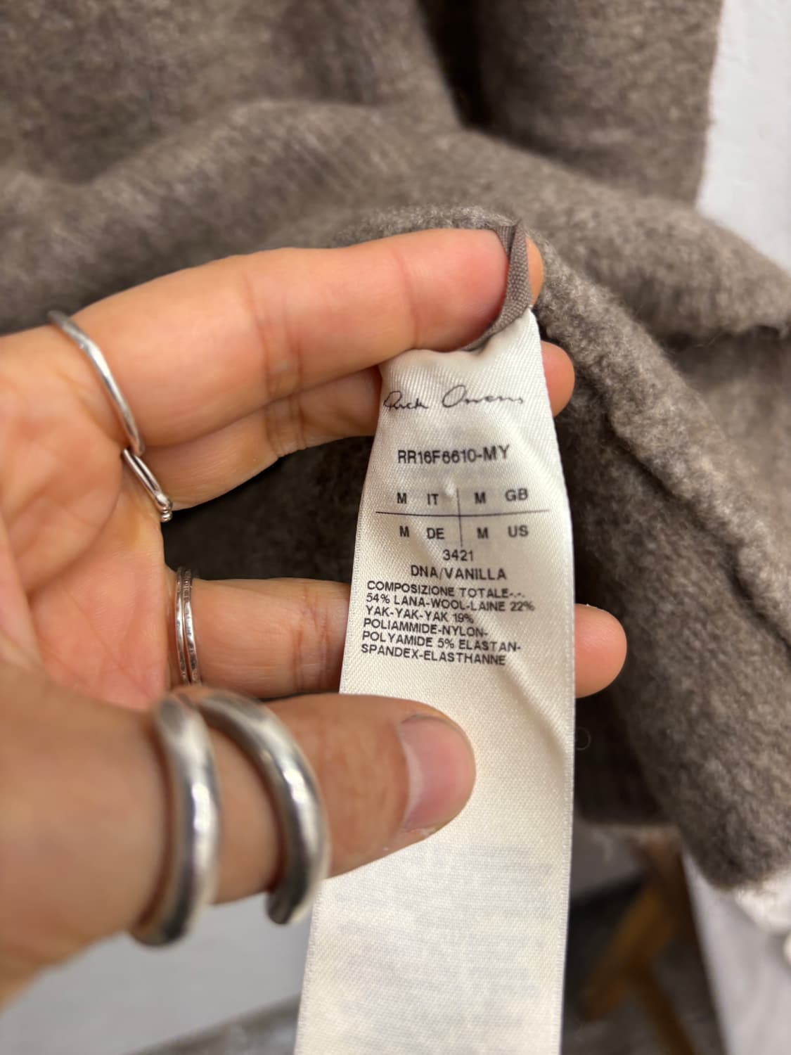 릭오웬스 니트 MASTODON 16 F/W 베이지  상품이미지4