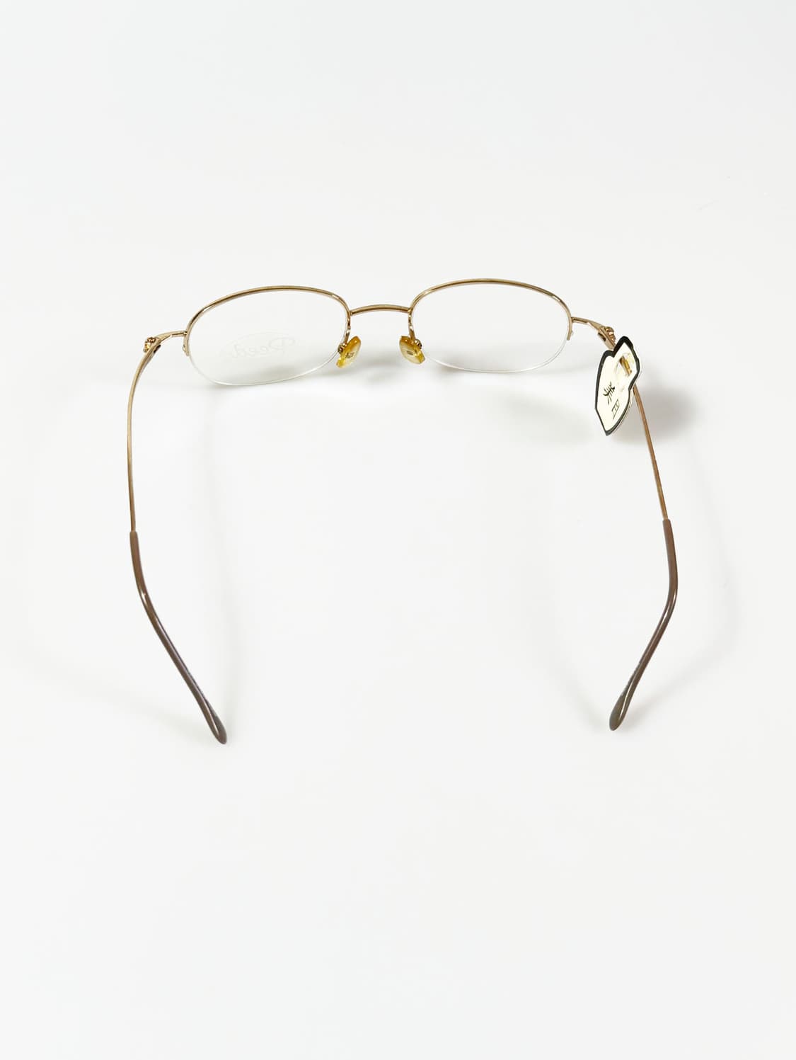 REED EYEWEAR 골드 반무테 스퀘어 빈티지 안경 상품이미지5