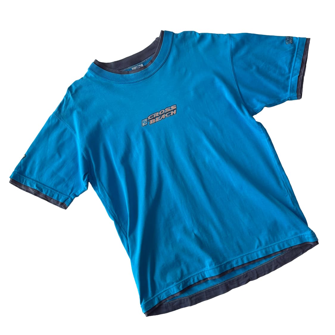 크로스 비치 레이어드 디테일 그래픽 티셔츠 상품이미지1