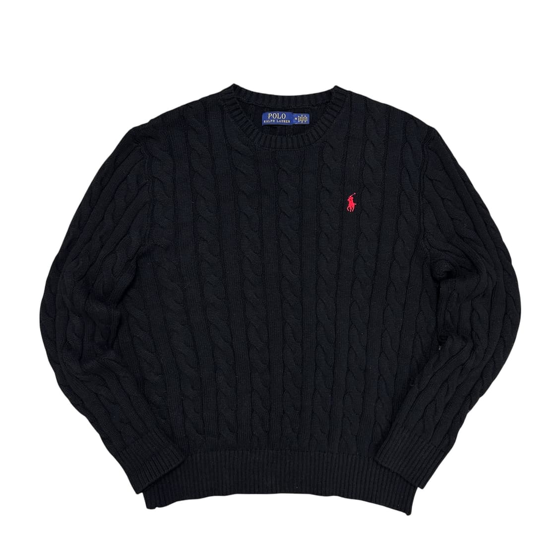 폴로 블랙 케이블 니트(M) 상품이미지1