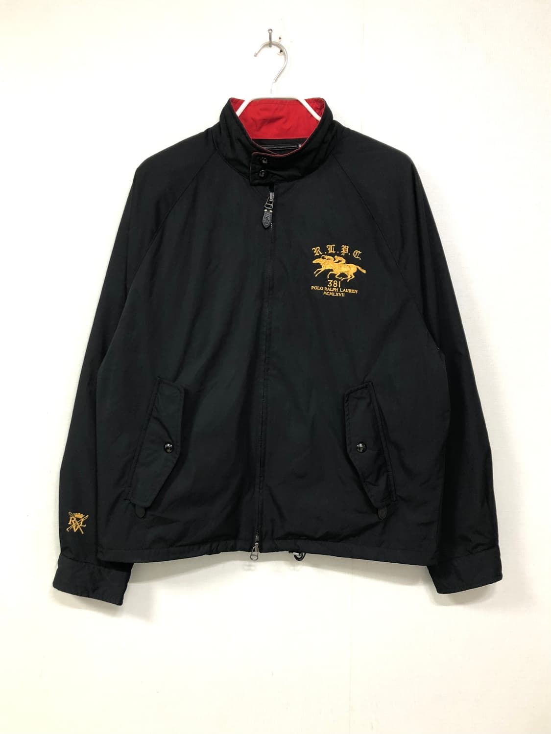 폴로 랄프로렌 골드자수 패디드 해링턴 바라쿠타 자켓 L _ 블랙 상품이미지1