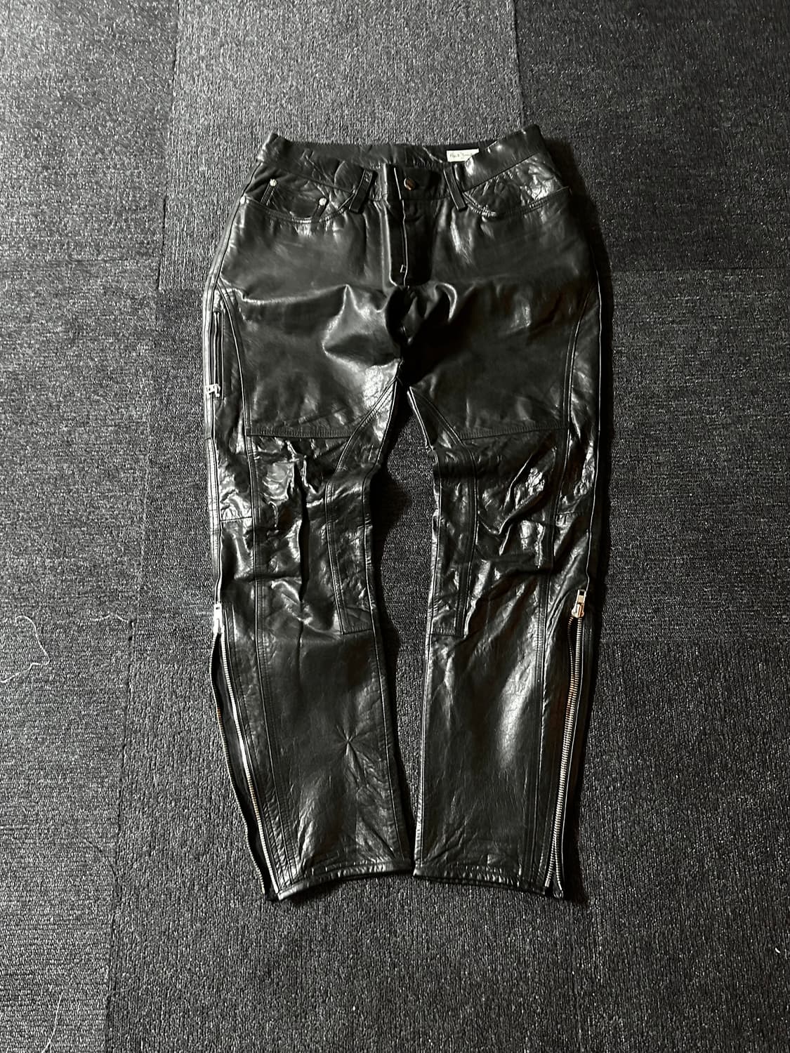 90‘s Paul smith London  일본판 소가죽 레더 팬츠 상품이미지1