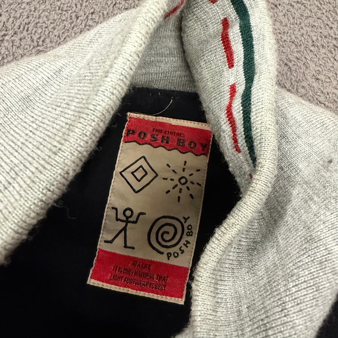 [정품] 80s POSHBOY 빈티지 울 레더 바시티 자켓 상품이미지5