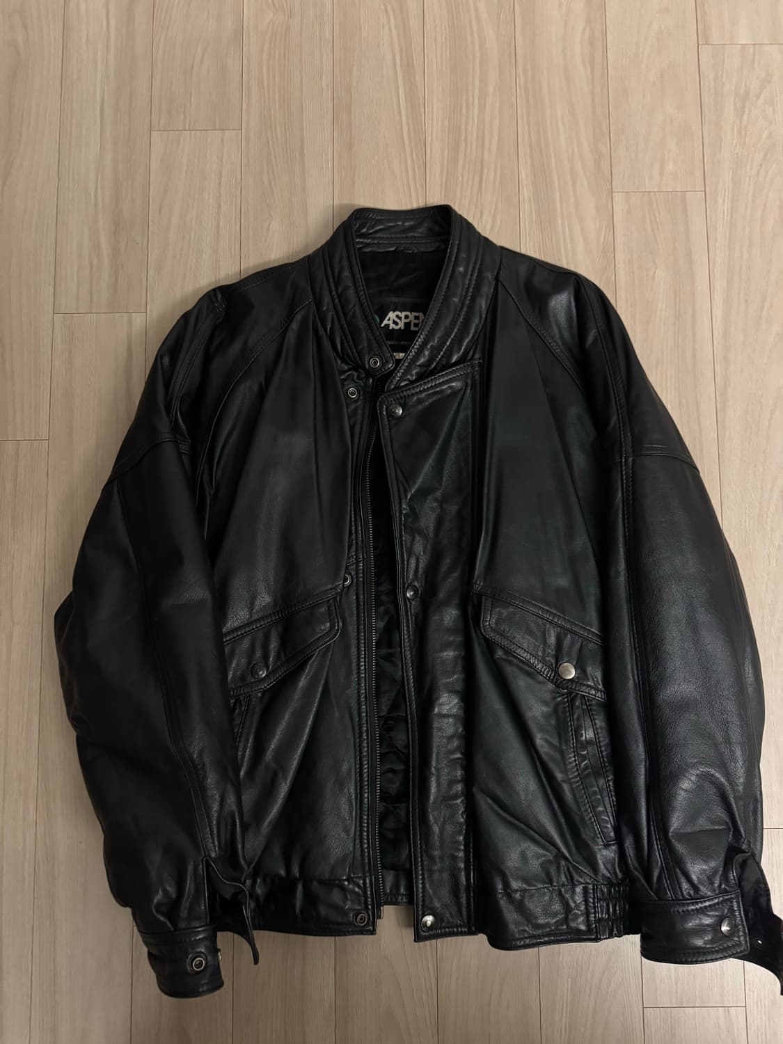 빈티지 소가죽 레더 봄버 자켓 상품이미지1