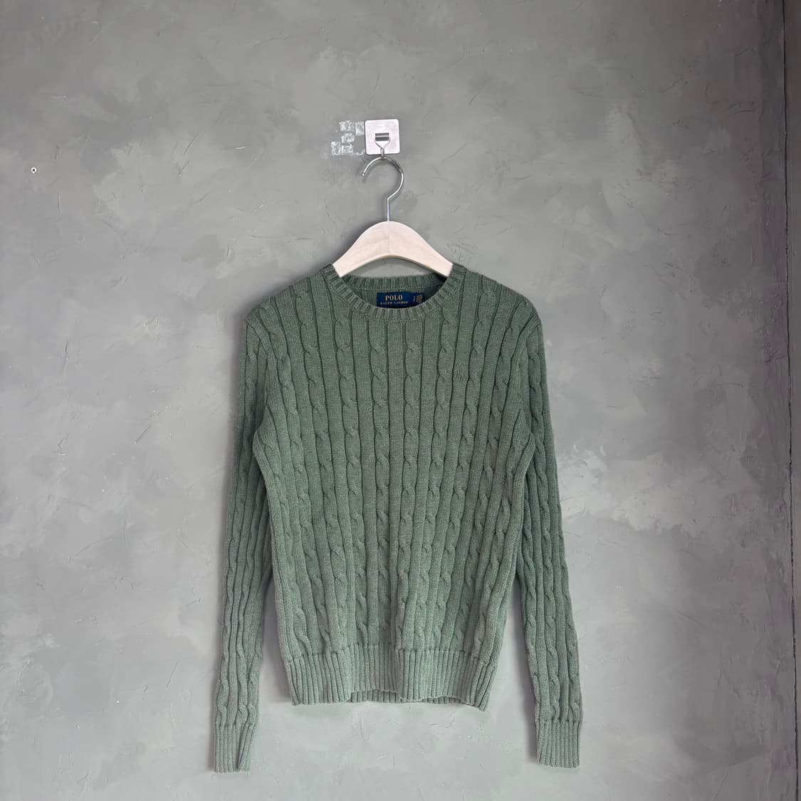 폴로 랄프로렌 꽈배기 니트 카키 피스타치오 상품이미지1