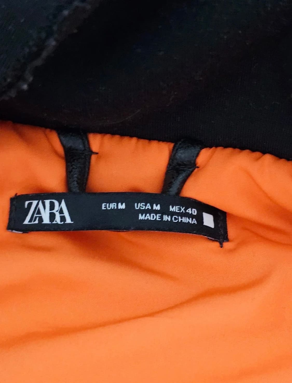 자라 빈티지 항공 가죽 자켓 블랙 상품이미지3