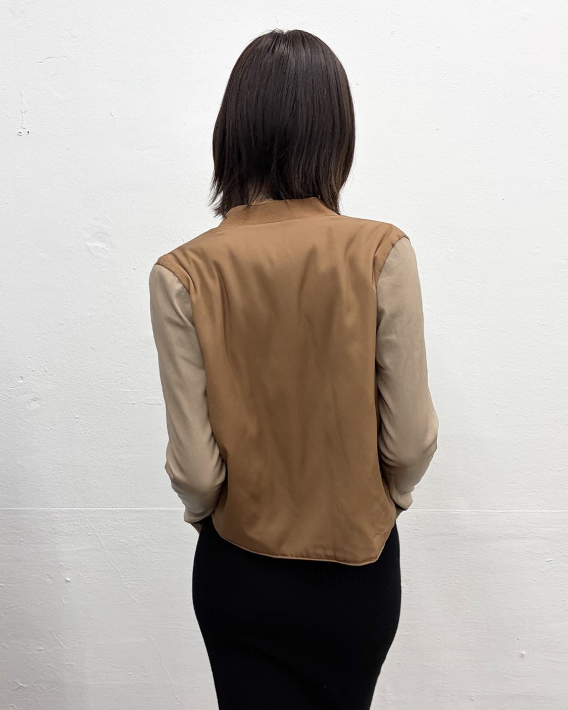 닐바렛 레더-슬리브 가디건 상품이미지2