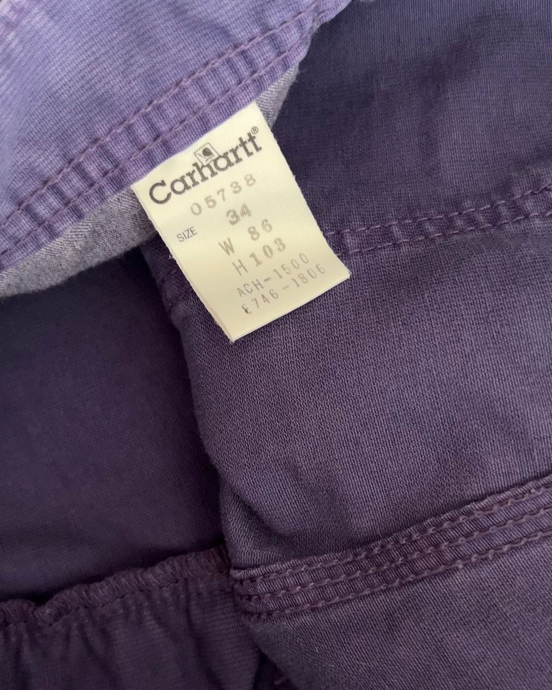 칼하트 퍼플 카펜터 팬츠 상품이미지5