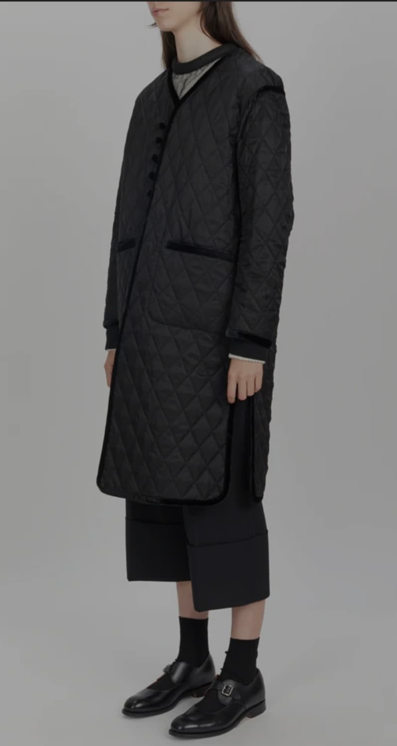 noir kei ninomiya 느와 케이 니노미야 퀄팅 디자인 코트 상품이미지2