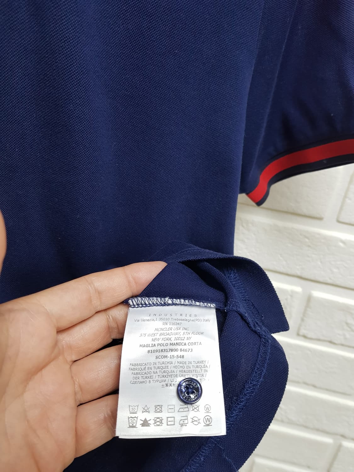[L/정품] 몽클레어 남성 카라넥 반팔 상품이미지5