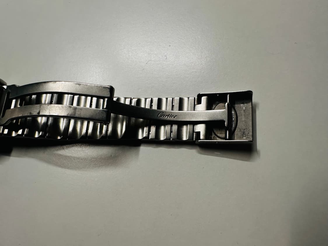 까르띠에 산토스 갈베 블루 다이얼 29mm 쿼츠 시계 급처 상품이미지4