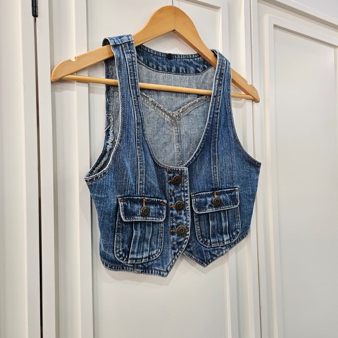 청 데님 조끼 청베스트 상품이미지2