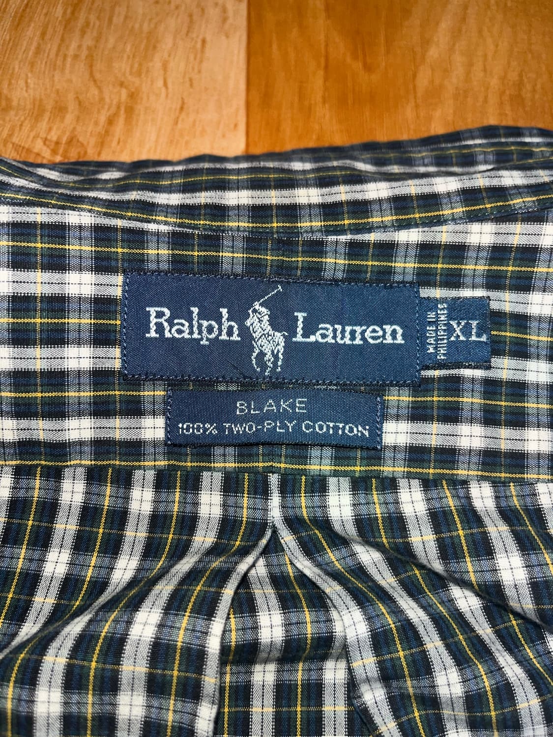 폴로랄프로렌 블레이크 체크셔츠 빅셔츠 느낌의 사이즈감 상품이미지3