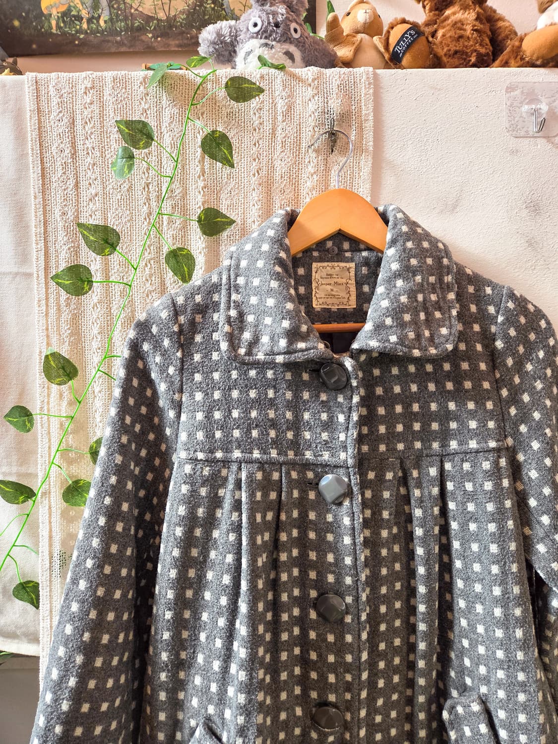 그레이 도트 코트 상품이미지2