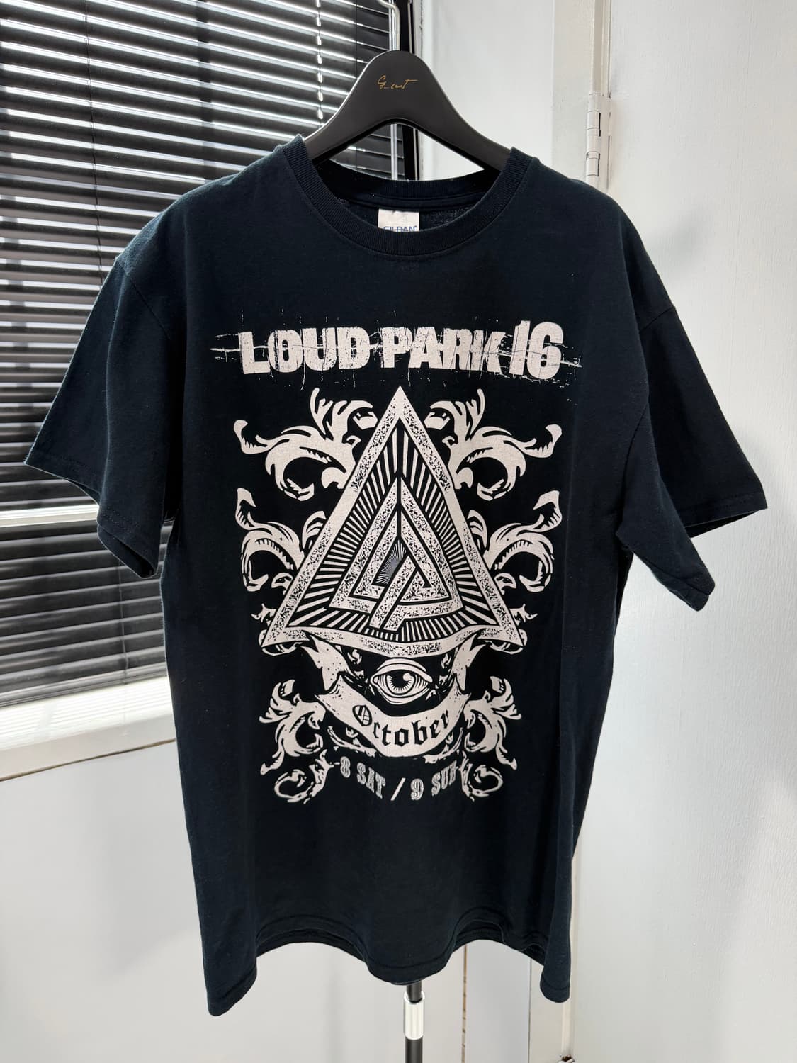 길단 빈티지 프린팅 블랙 티셔츠 락스타일 텍스트 상품이미지2