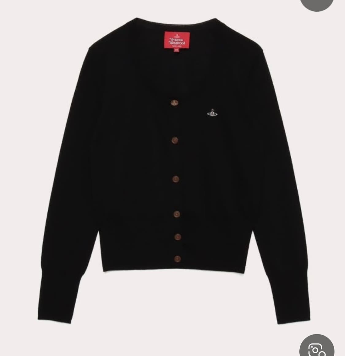 비비안웨스트우드 레드라벨 파인울 가디건 블랙 상품이미지1