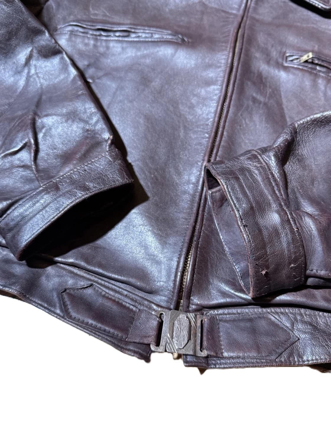 1940s French Cyclist Leather Jacket 상품이미지5