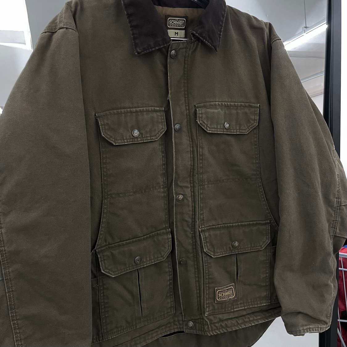 빈티지 멀티포켓 모스그린 덕캔버스 칼하트맛 워크자켓 상품이미지3