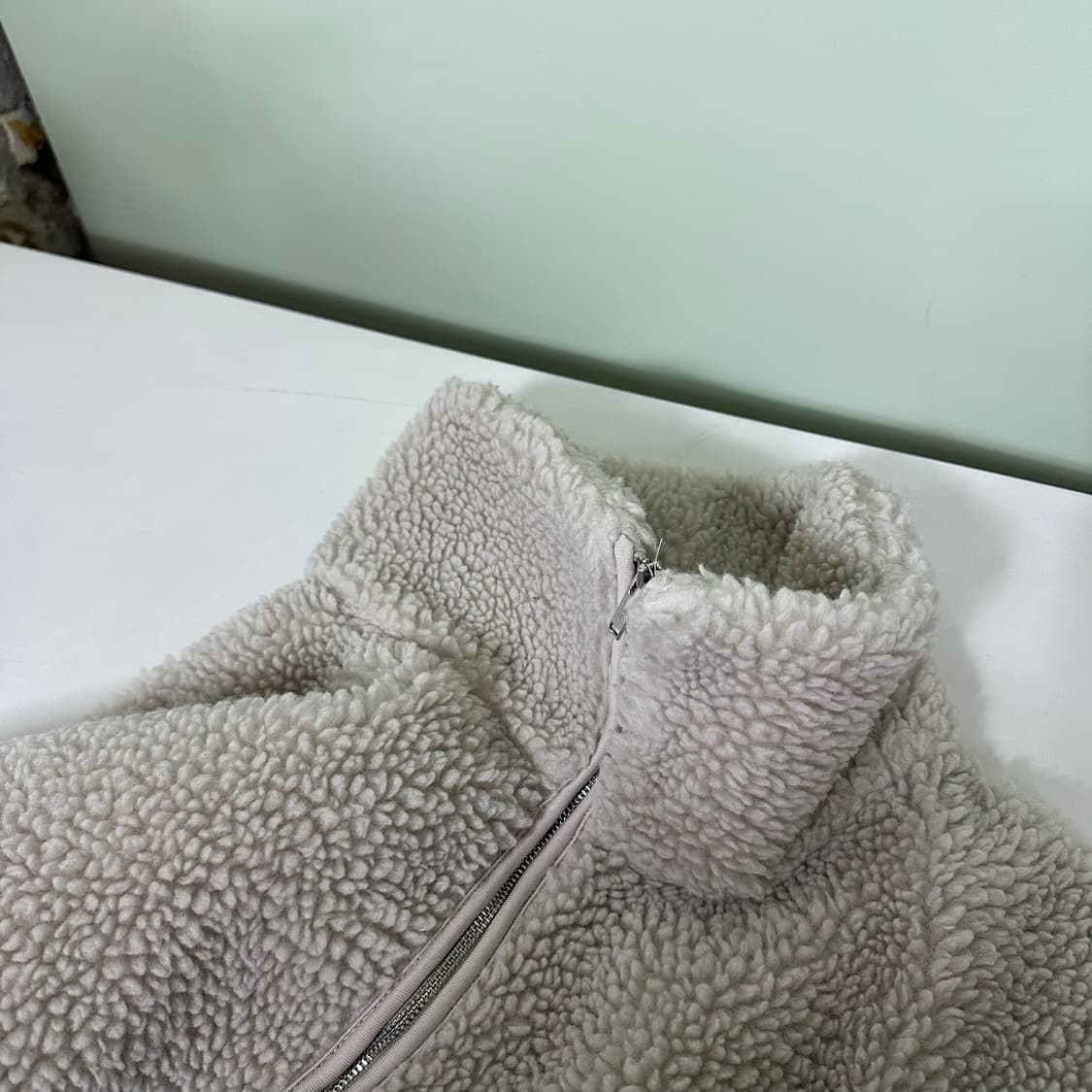 M-L 아르켓 오버핏 아이보리 플리스자켓 상품이미지4