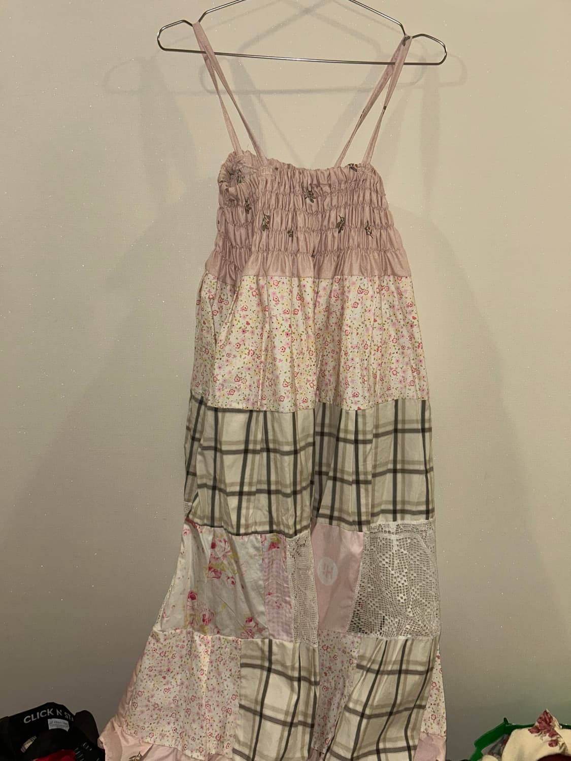 빈티지 옷 벼룩 할인 여성 원피스 모음 모리 버버리 체크 하이틴 니트 상품이미지6