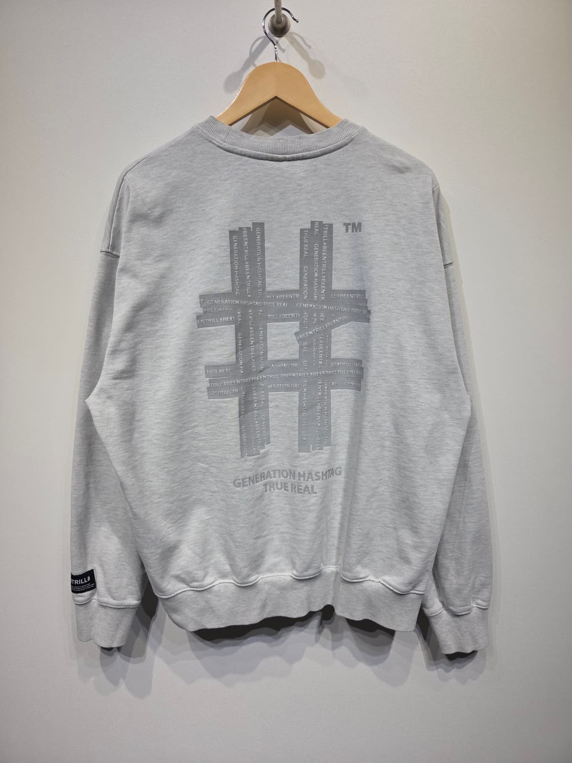 BEENTRILL 빈트릴 해시태그 오버핏 맨투맨 상품이미지6