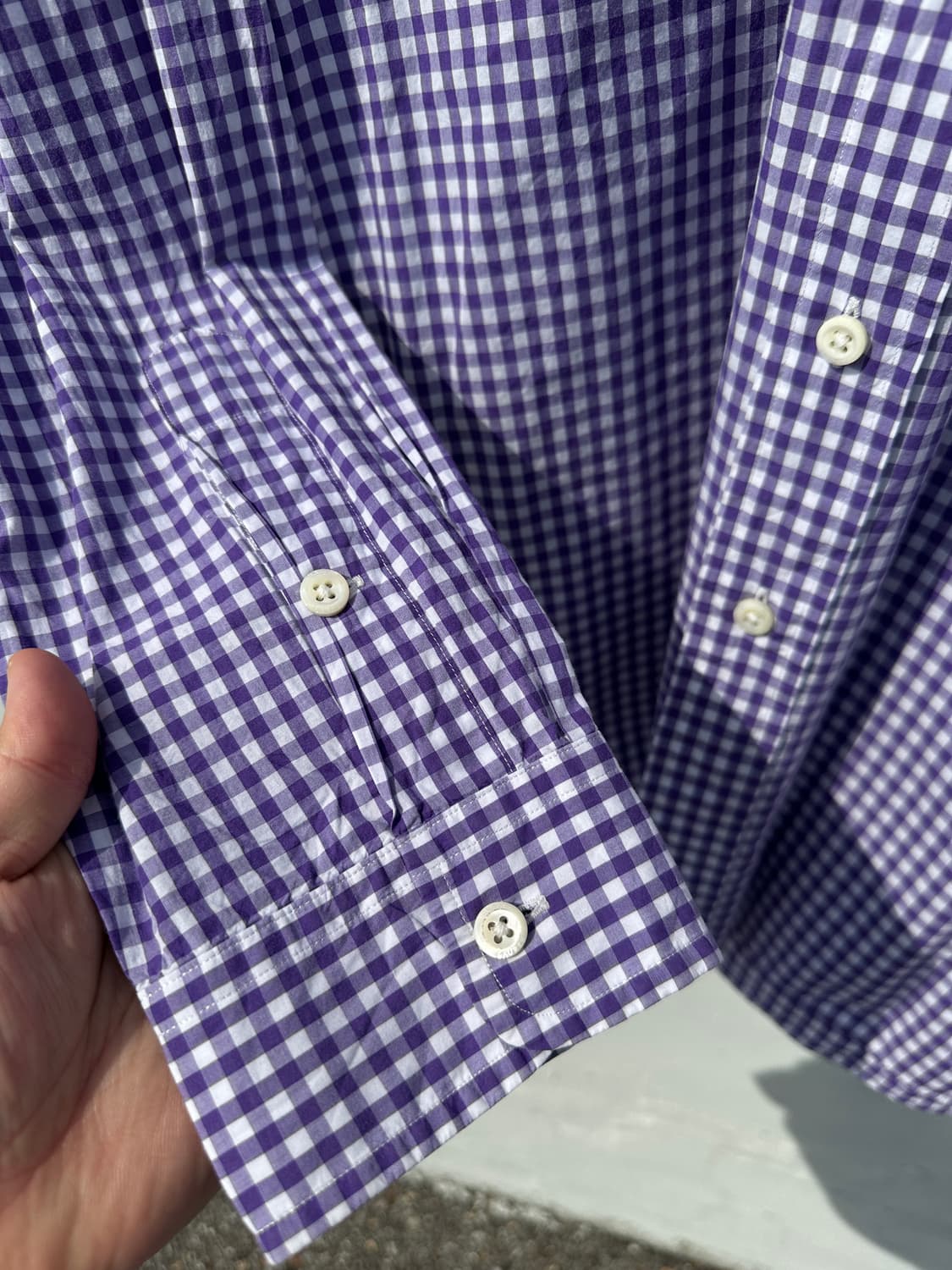 [S] 폴로 랄프로렌 퍼플 체크 포플린 셔츠 상품이미지4