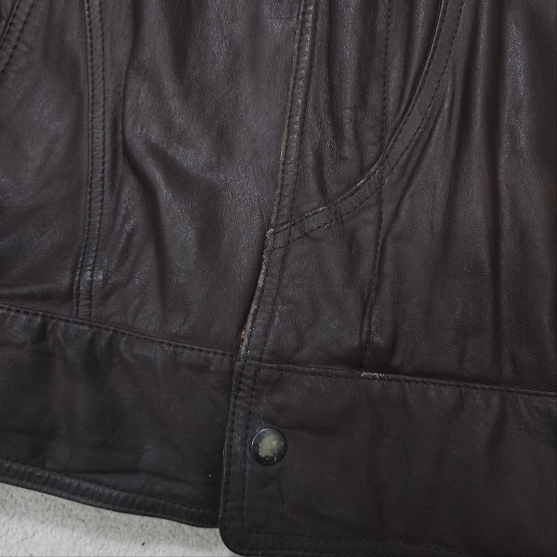 90s 소가죽 봄버 자켓 XL 상품이미지9