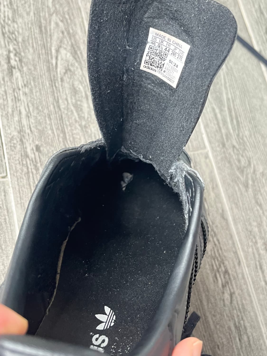 아디다스 가젤 레더 올블랙 280 상품이미지4