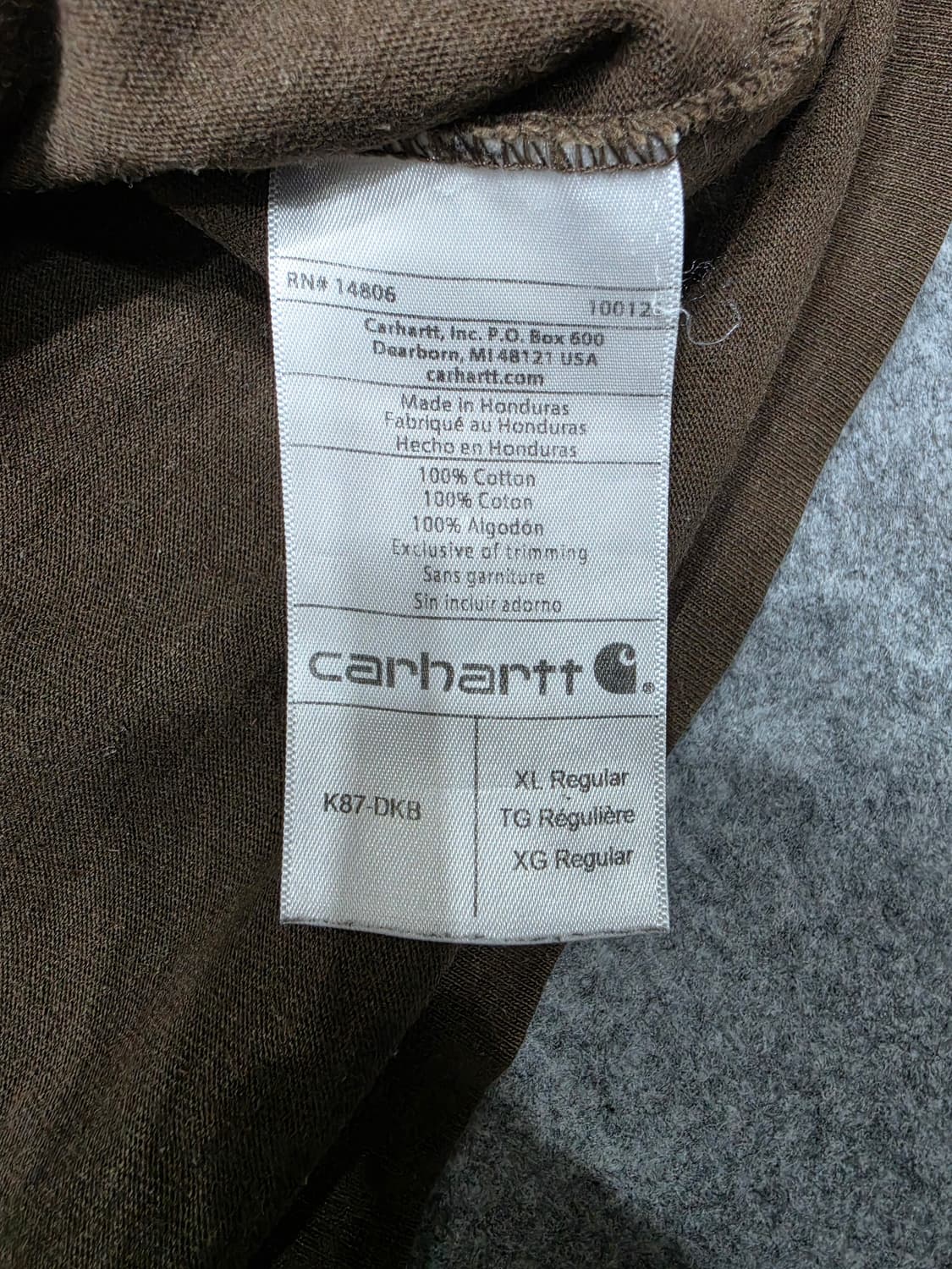 칼하트 오리지널핏 포켓 반팔티 XL 상품이미지7