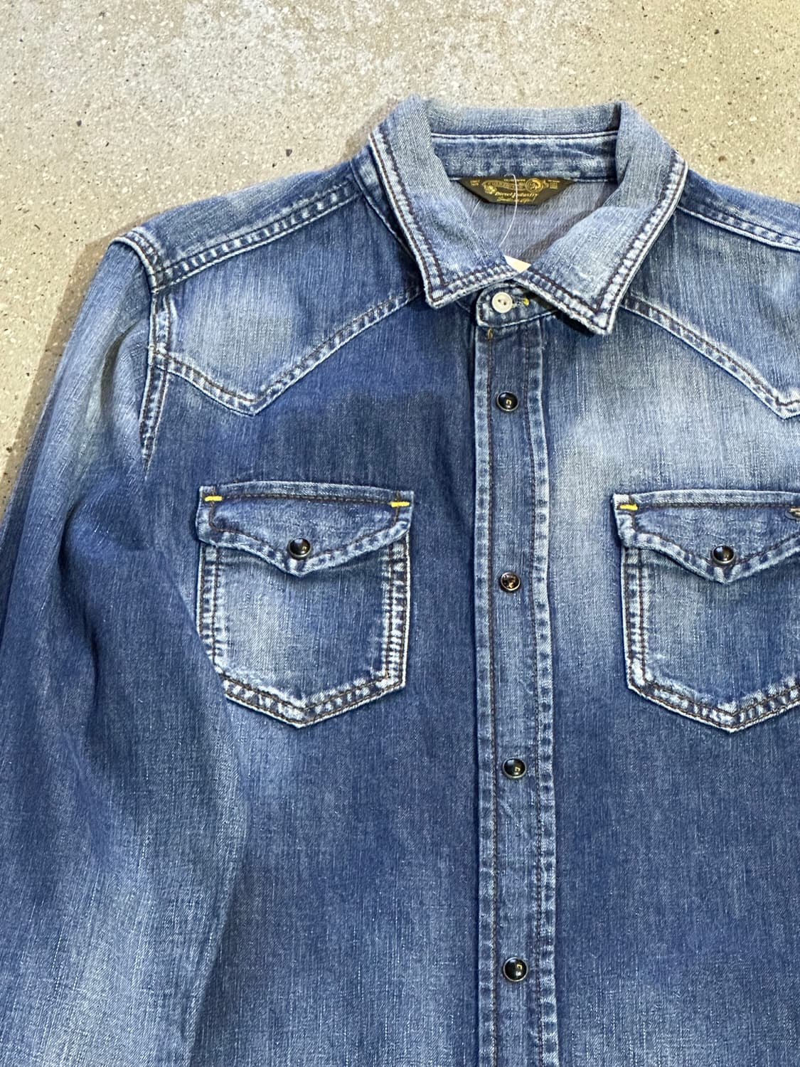 DIESEL 디젤 진청워싱 긴팔셔츠 상품이미지6