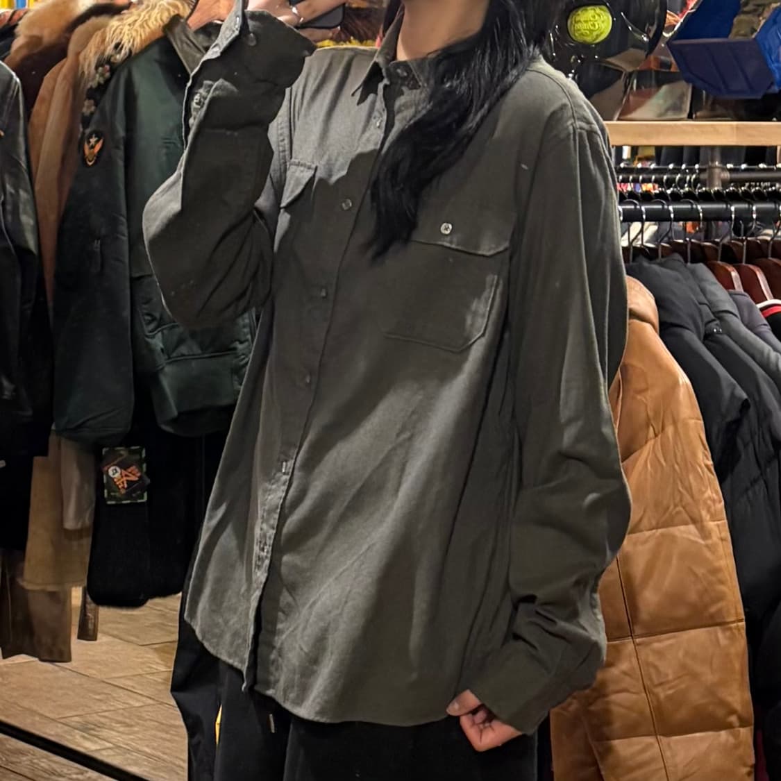 [HI] Carhartt 칼하트 긴팔셔츠 차콜 상품이미지3