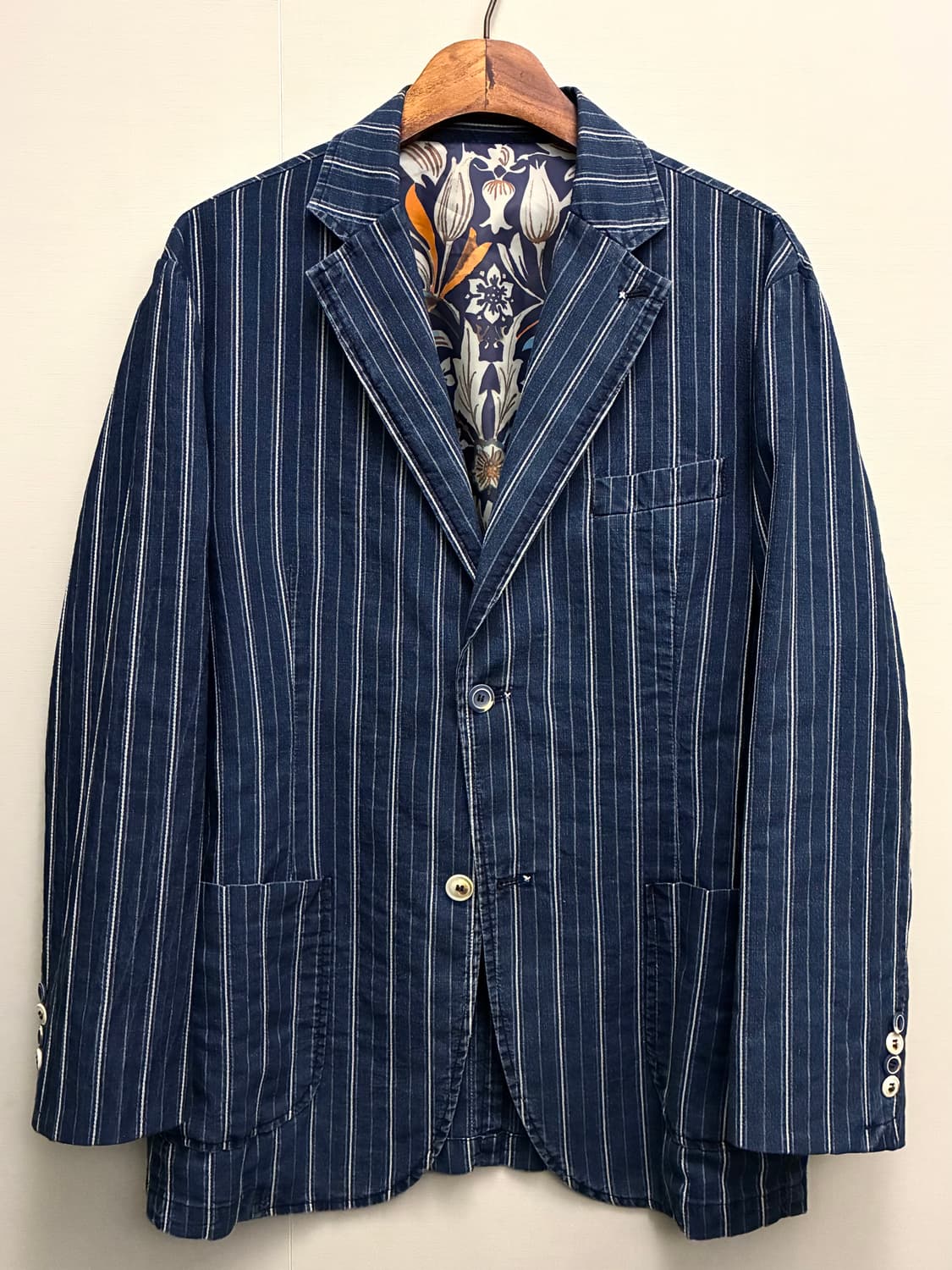 (L~XL)BOB italy 비오비 리넨 스트라이프 블레이저 자켓 상품이미지1