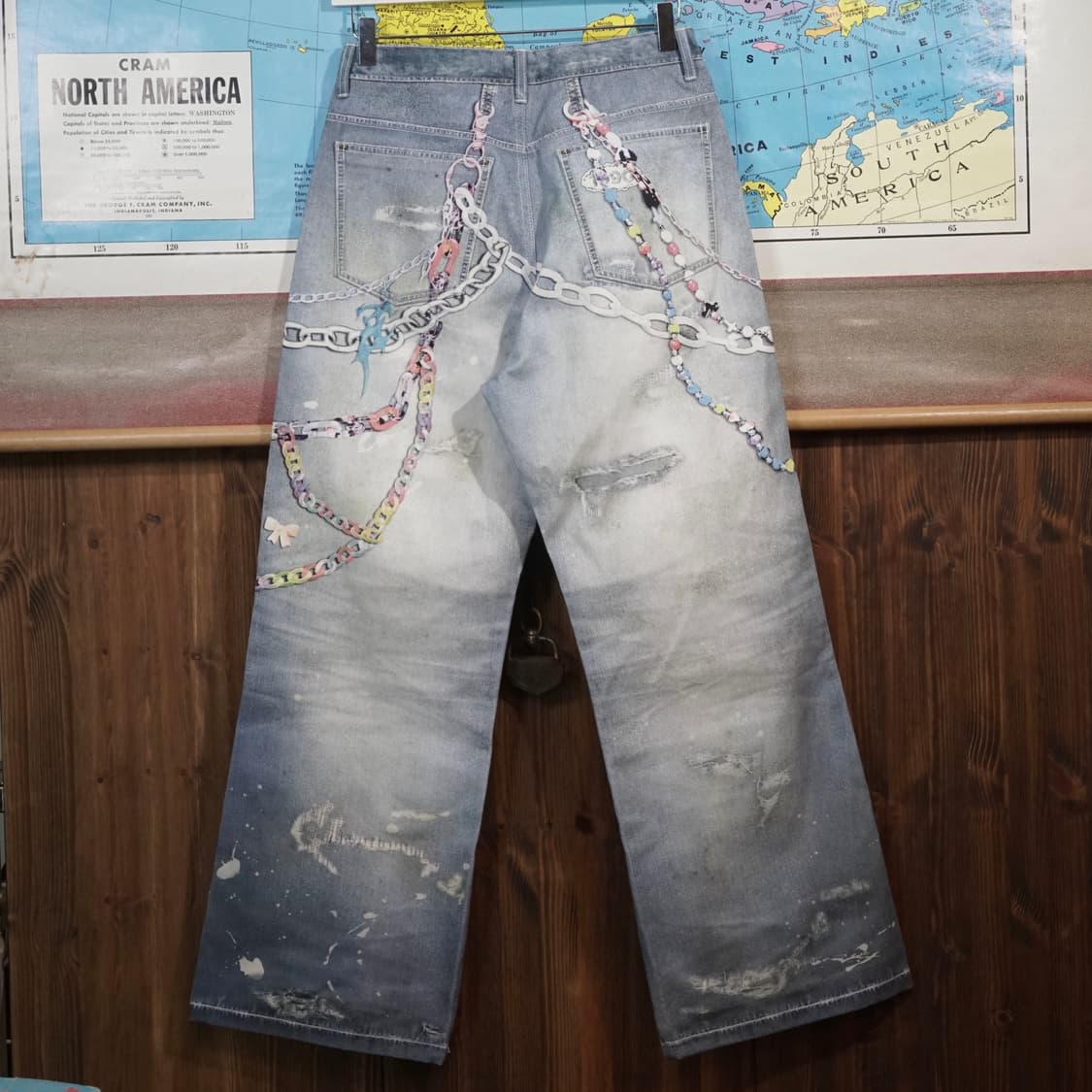 DND4DES 카툰 체인 와이드 팬츠 상품이미지4