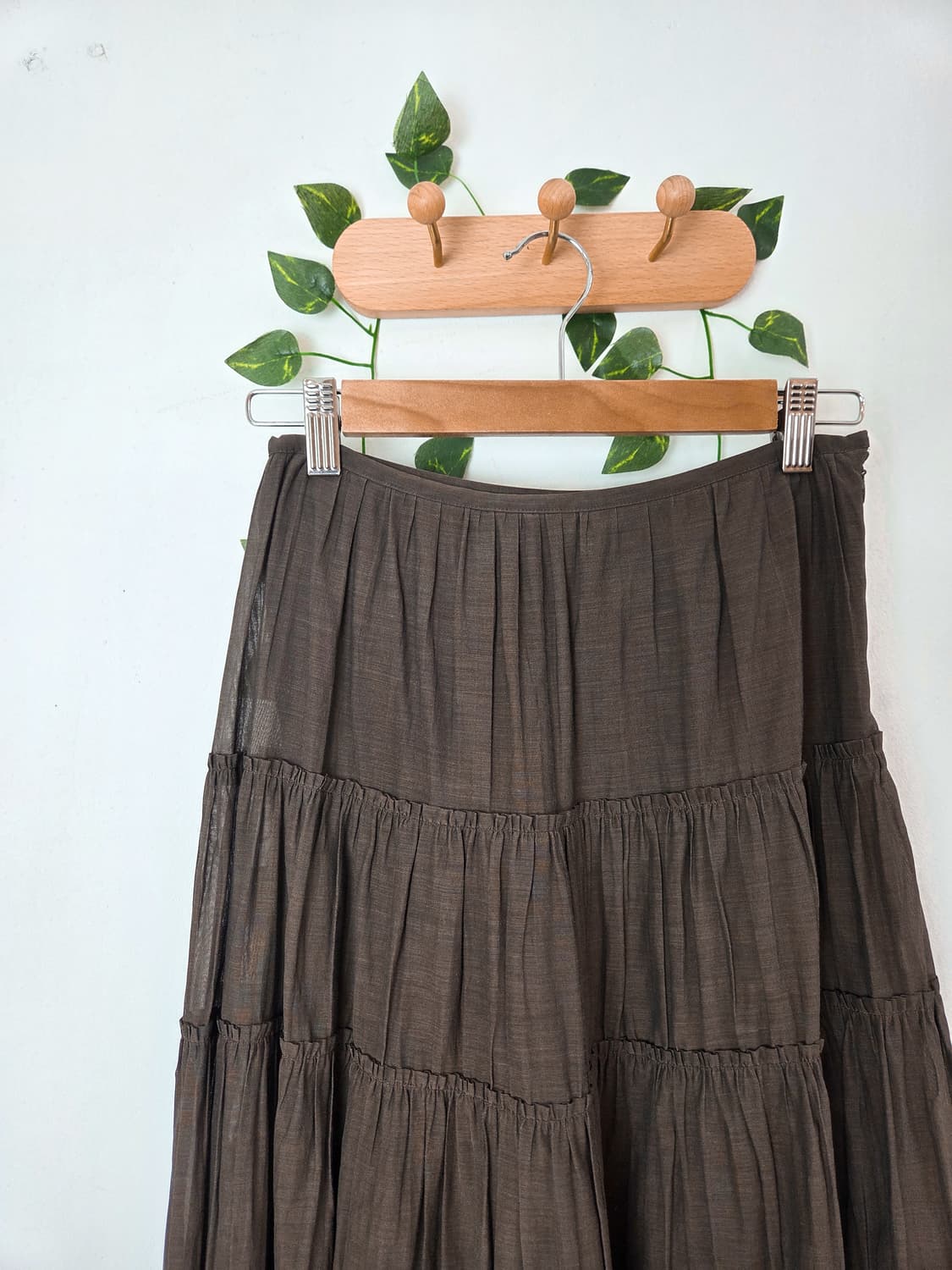  브라운 캉캉 미디 스커트 상품이미지2