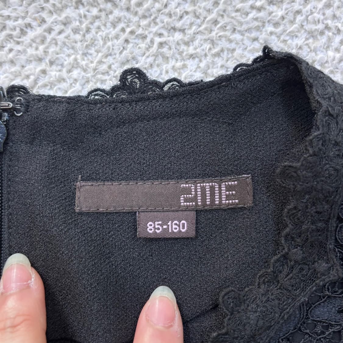 85-160 2ME 여성 블랙 레이스 블라우스 0518E 상품이미지3