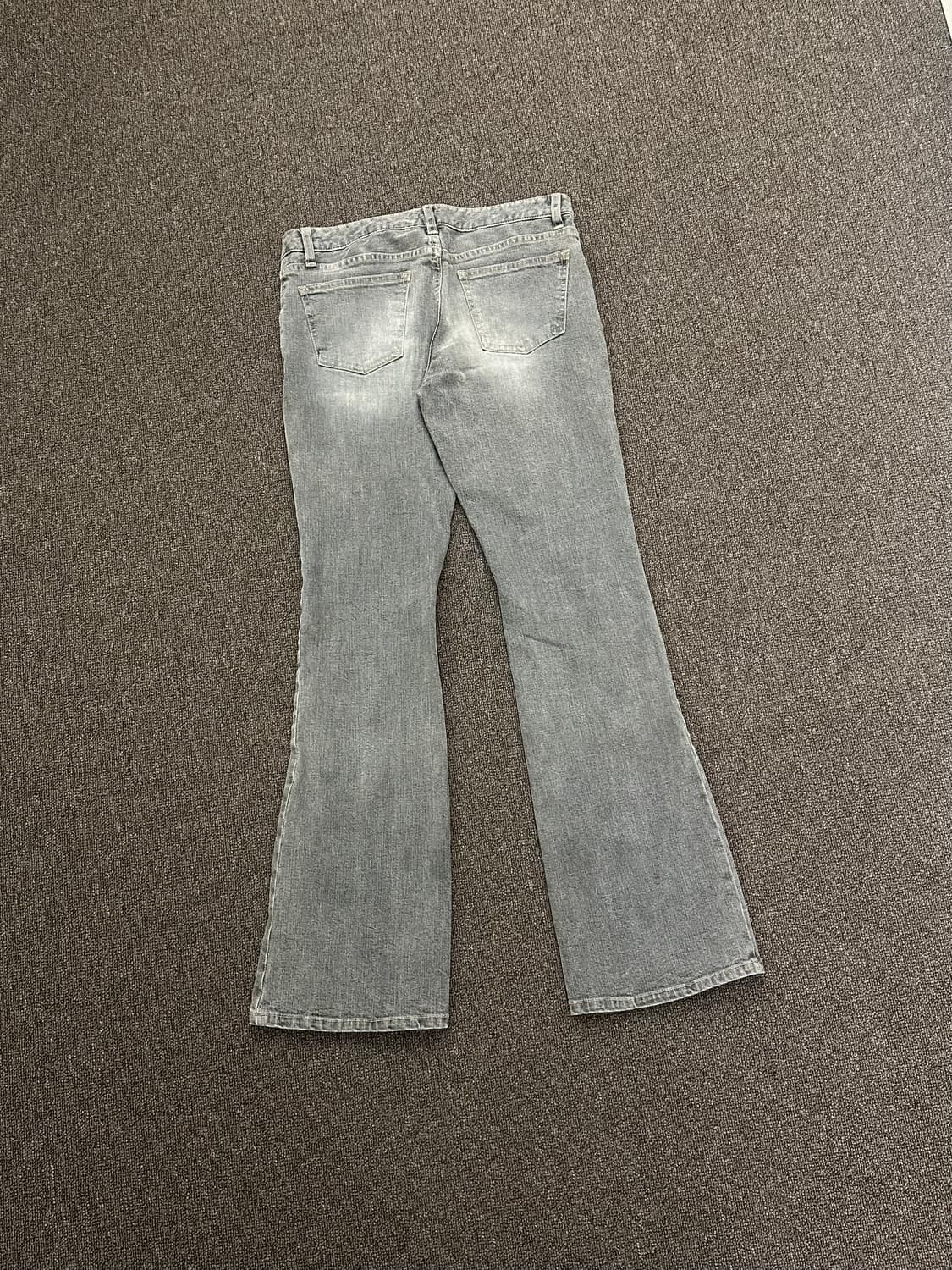 OS)Japanese vintage 여성 그레이 워싱 부츠컷 팬츠 상품이미지7