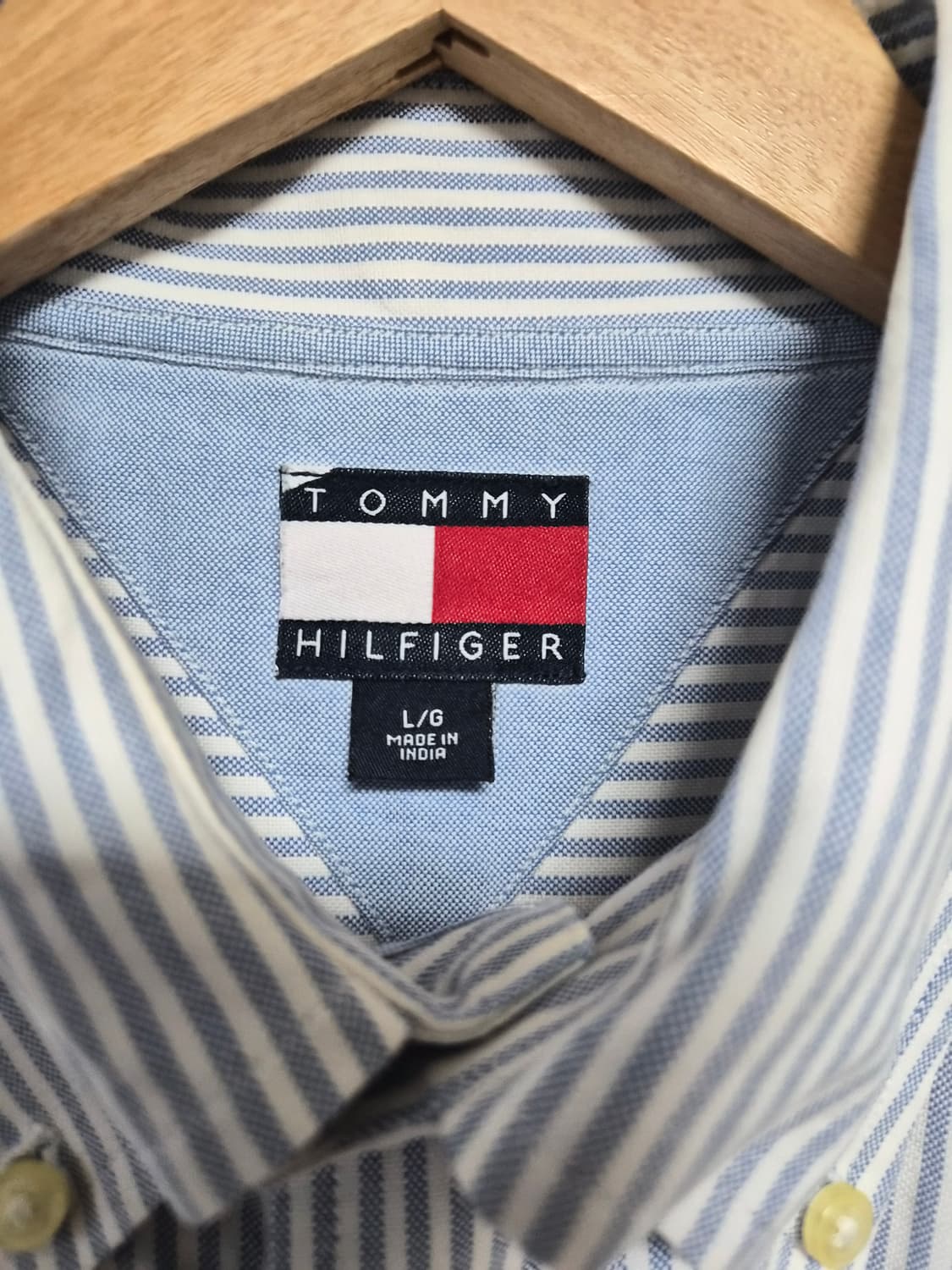 타미힐피거Tommy 옥스포드 스트라이프 셔츠 L - S377 상품이미지4