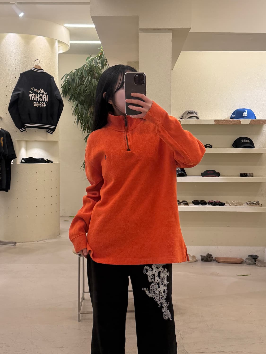 폴로 랄프로렌 하프 집업 니트 오렌지 U215 상품이미지1