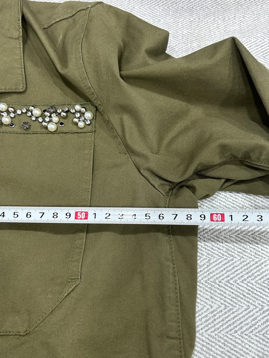 [55] 지컷 프린팅 카키 야상 점퍼 여성 55 상품이미지10