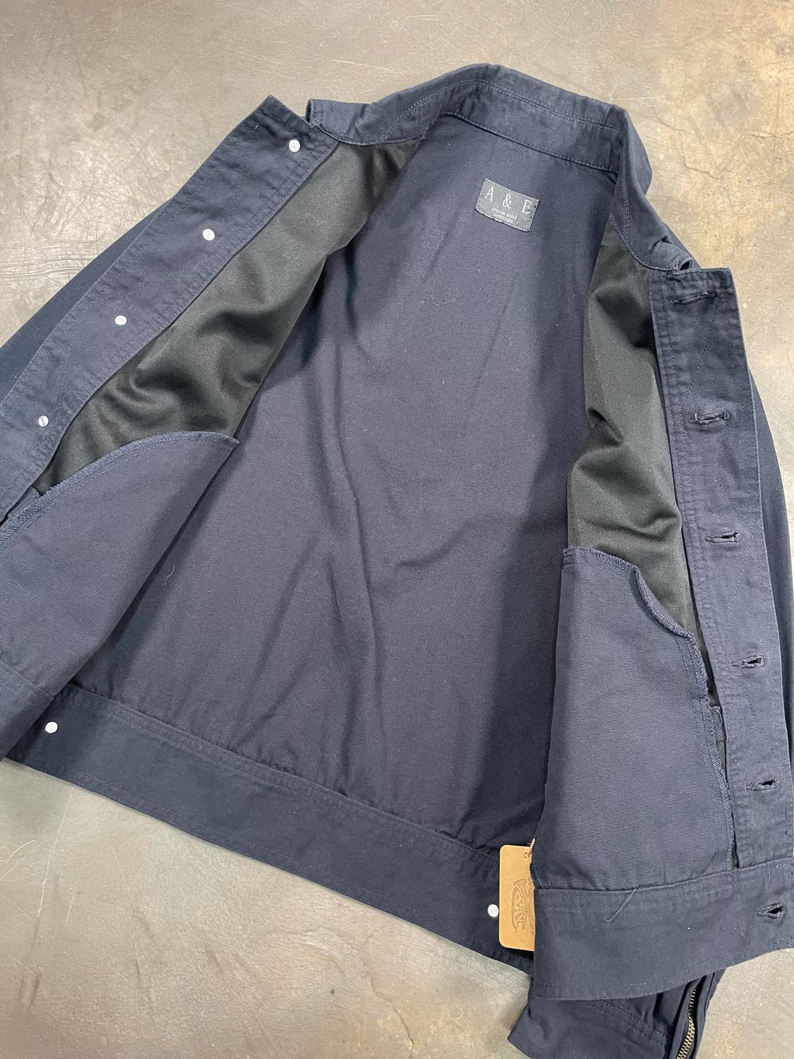 빈티지 레더 트림 트러커 자켓 상품이미지4