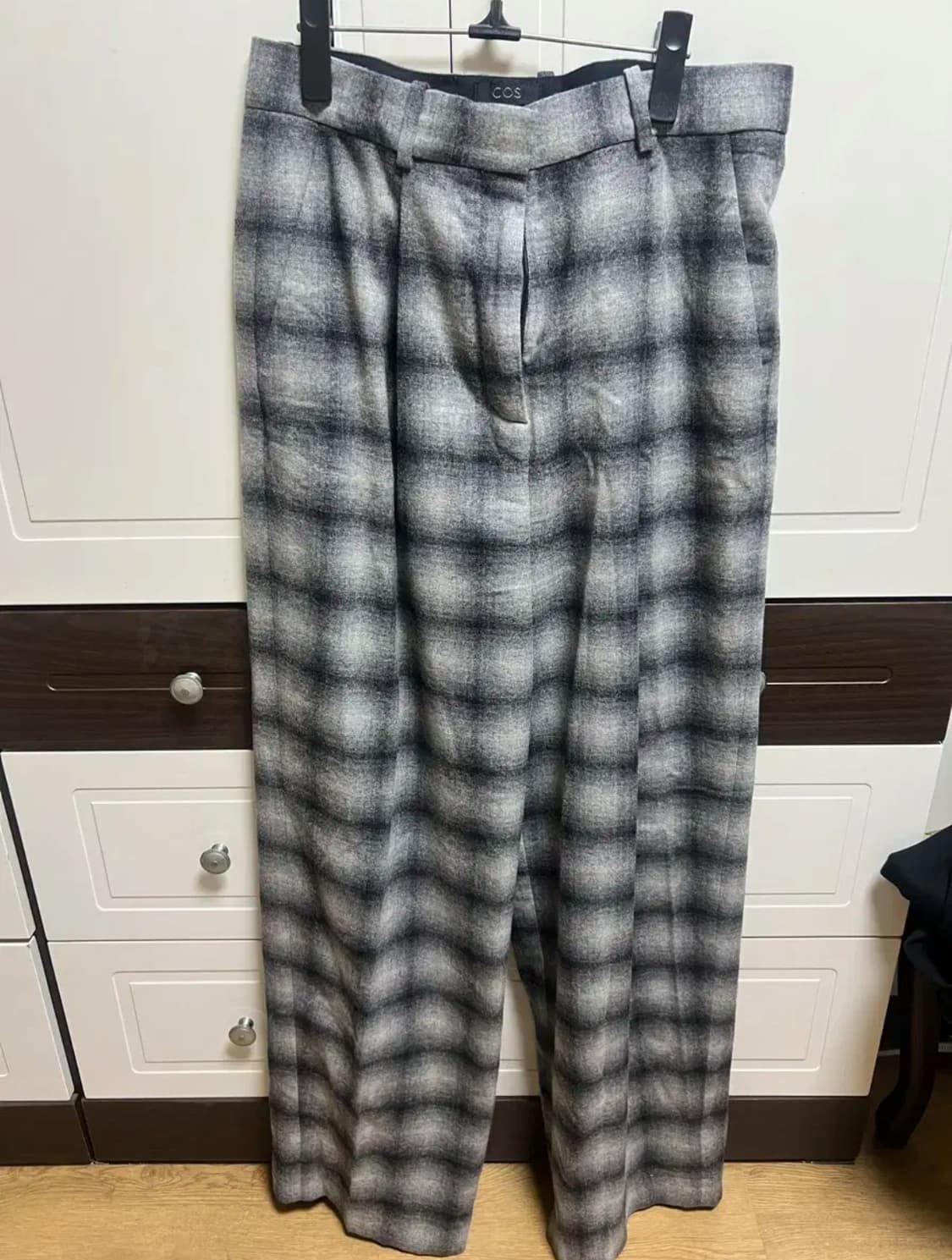 COS/체크 울 트라우저/38 상품이미지3