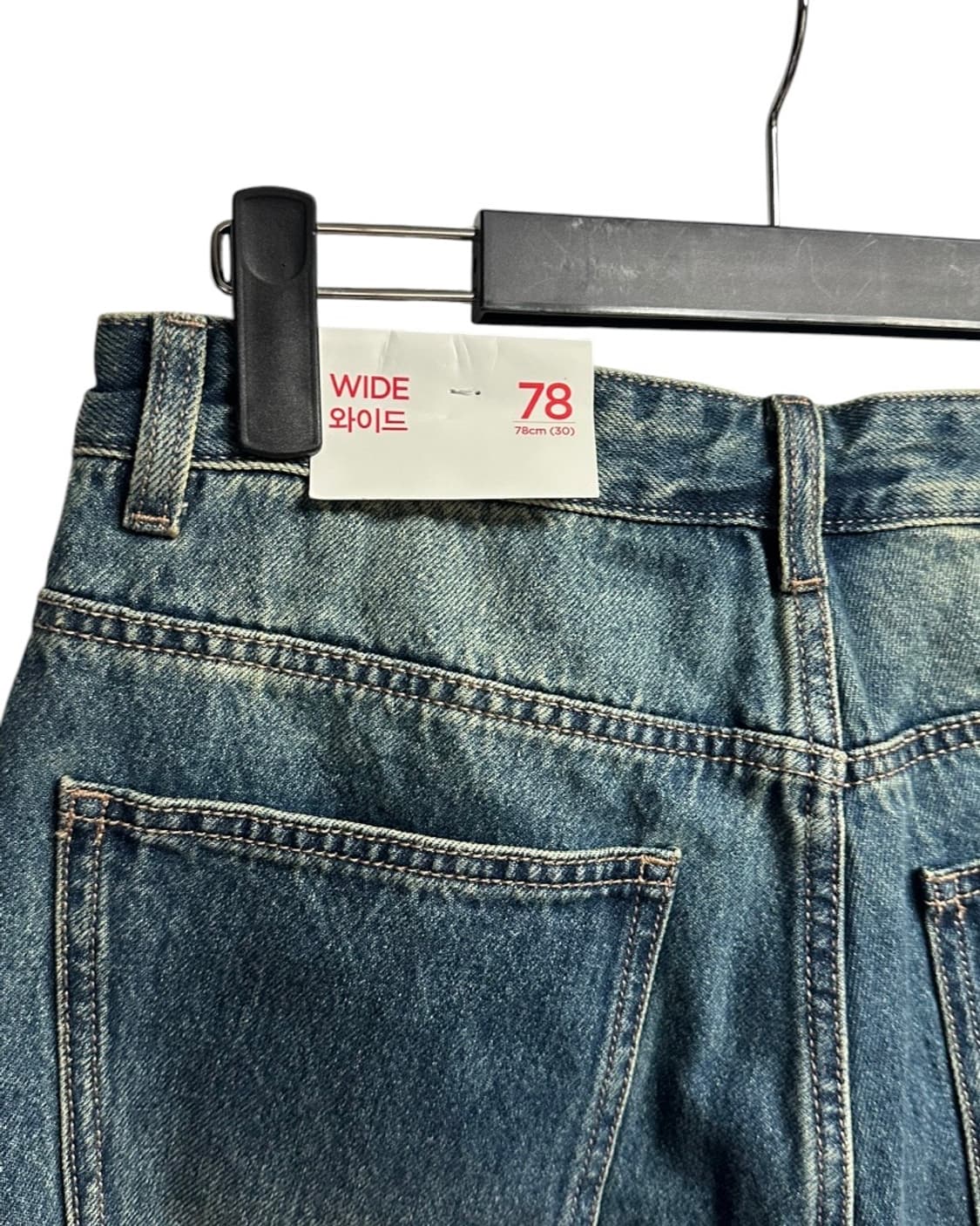 (새상품) 에잇세컨즈 에센셜 와이드핏 데님팬츠 78size 상품이미지5