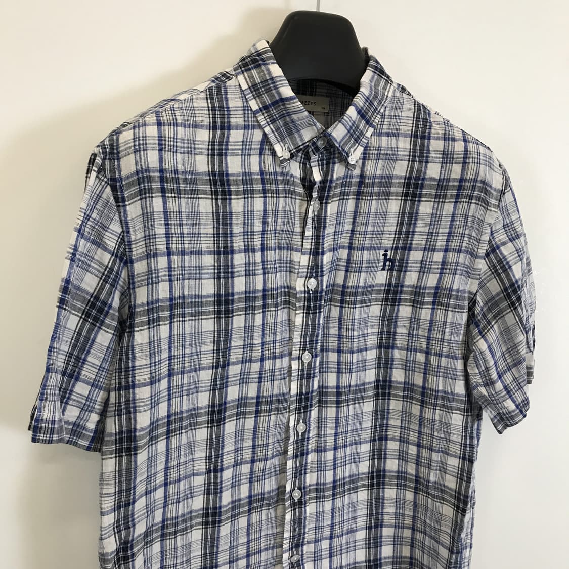 헤지스 신형 린넨마 반팔체크셔츠 [100] 상품이미지2