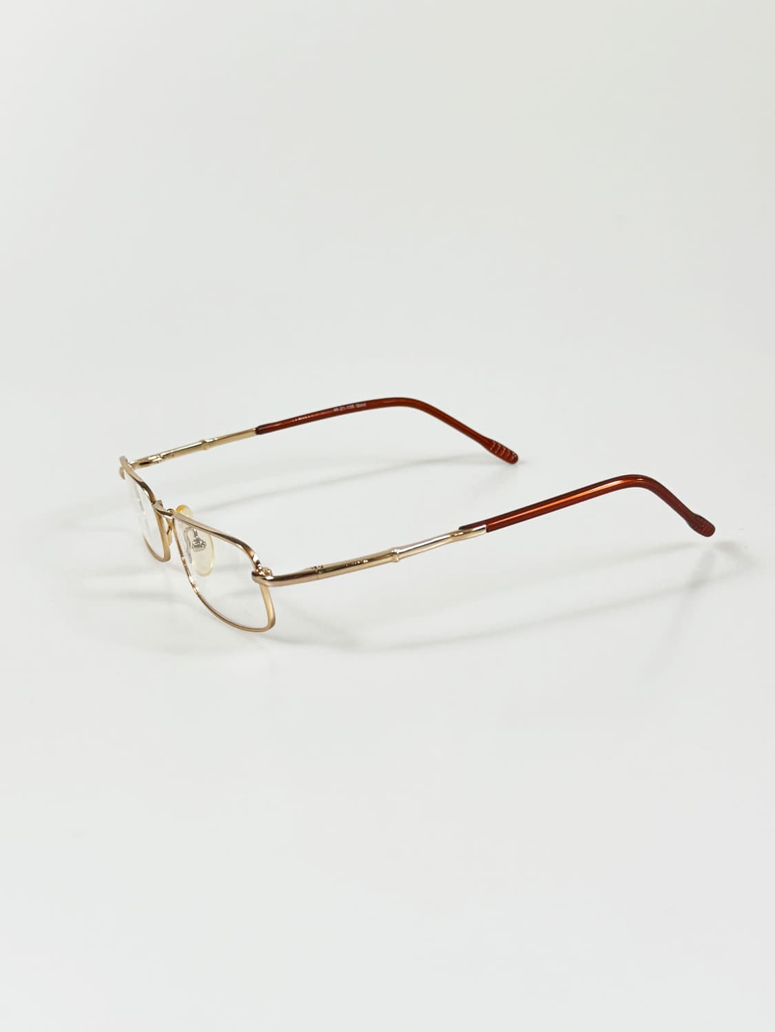 90s MARIO MARTINELLI 골드 슬림 스퀘어 빈티지 안경 상품이미지3
