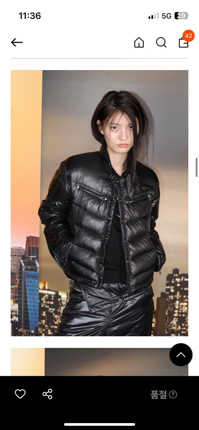 세릭 buckle scar down jacket 패딩 상품이미지1