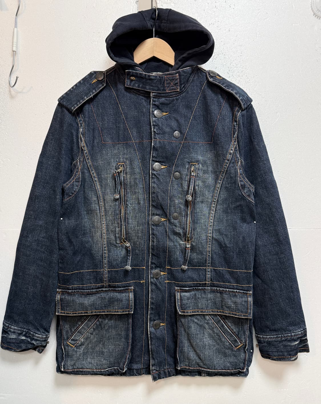 A|X 아르마니 익스체인지 데님 후드 자켓 S / 워싱 데님 자켓 / 남 상품이미지1